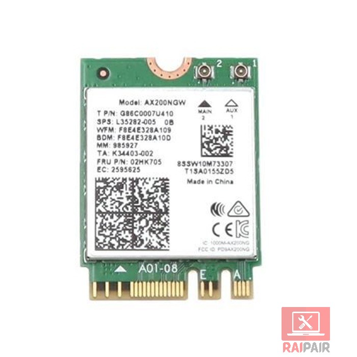 کارت شبکه لپ تاپ Intel AX200NGW WiFi 6 دو بانده با بلوتوث 5.2